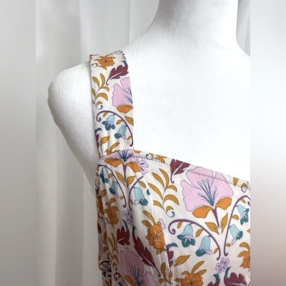 NWT Free People “Sasha” Relaxed Fit Flower Print Mini Dress With Sweetheart Neck - Picture 6 of 15